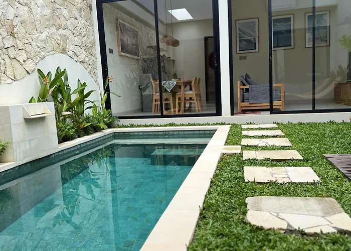 Modern 1br Pool Villa-walk To Beach-central ヴィラ *